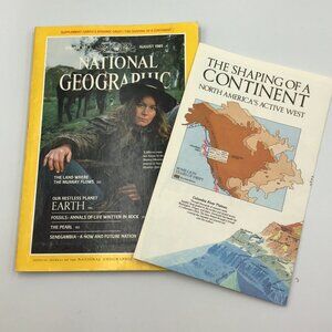 Vintage National Geographic Magazine August 1985 + Map Supplement